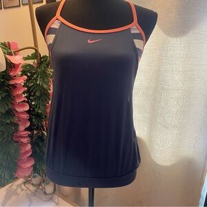 Nike Dark Blue and Coral Athletic Tank
